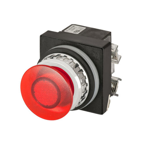 Botão de comando botão cogumelo - New Elfin - de mola / IP65 / com iluminação