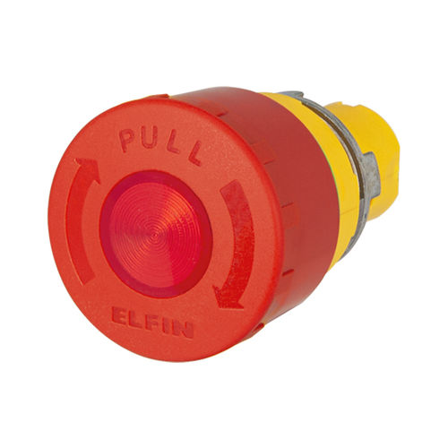 Botão de comando de freio de emergência - 020PTFALR - New Elfin - botão cogumelo / IK 03 / IP66