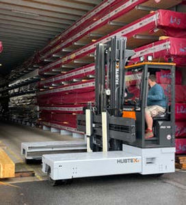 Empilhadeira lateral elétrica - 283 series - HUBTEX - para operador sentado a bordo / de movimentação / de acondicionamento