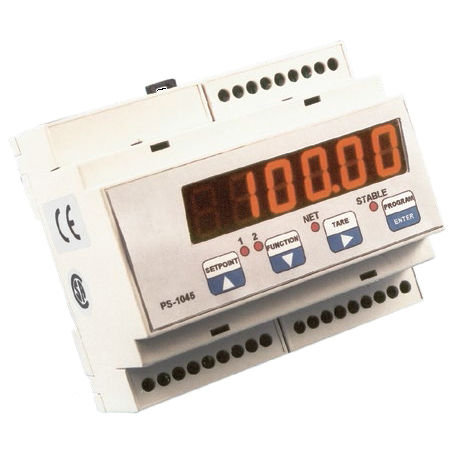 Indicador-transmissor de pesagem digitais - PS-104 series - Vishay Nobel Transducers - para trilho DIN / à prova de água / analógico