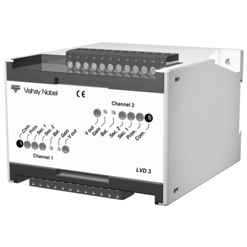 Condicionador de sinal para trilho DIN - LVD 3 - Vishay Nobel Transducers - para transdutor LVDT