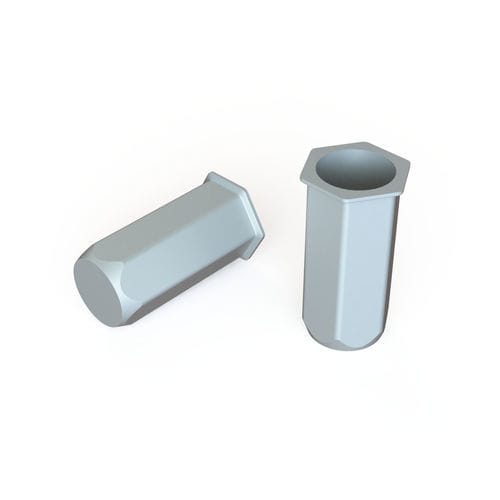 Porca rebite - E TFM/CH M12 - Specialinsert s.r.l. - hexagonal / em aço zincado / para montagem nivelada