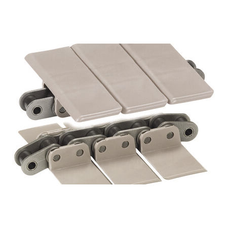 Corrente transportadora em material plástico - 863 - Habasit - de placas retas / com dobradiças / com rolos de deslizamento