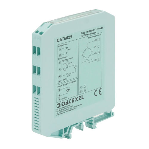 Conversor analógico - DAT5025 - DATEXEL SRL - com 1 saída analógica / para célula de carga / para trilho DIN