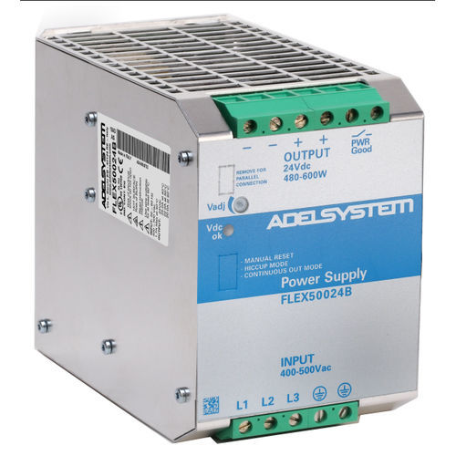 Fonte de alimentação elétrica para trilho DIN - FLEX50024B - ADELSYSTEM - CA/CC / com saída simples / estabilizada