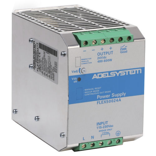 Fonte de alimentação elétrica para trilho DIN - FLEX50024A - ADELSYSTEM - CA/CC / com saída simples / estabilizada