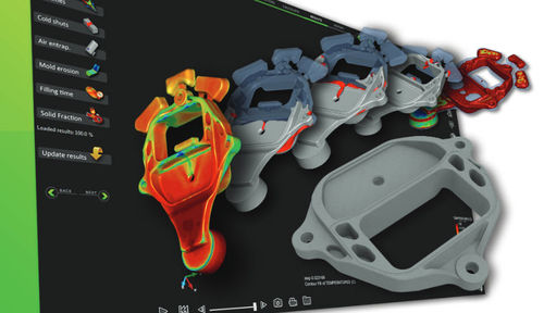Software de simulação - solidThinking Click2Cast - ALTAIR - de processo