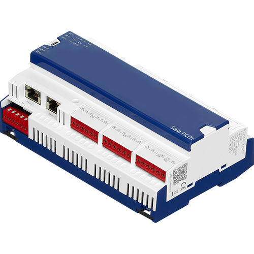 CLP em trilho DIN - Saia PCD1 E-Line series - Saia Burgess Controls ( SBC ) - compacto / com E/S integradas / com placa de expansão de E/S