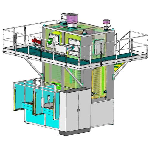 Forno vertical - ELMETHERM - de polimerização / a gás / contínuo