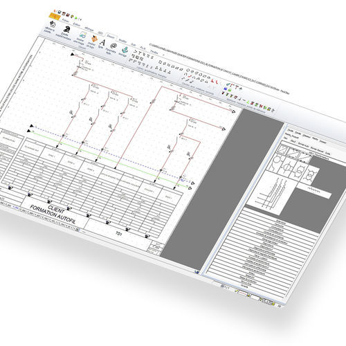 Software de CAD elétrico - ELEC'VIEW - TRACE SOFTWARE INTERNATIONAL - de design de sistemas elétricos / para projetos elétricos