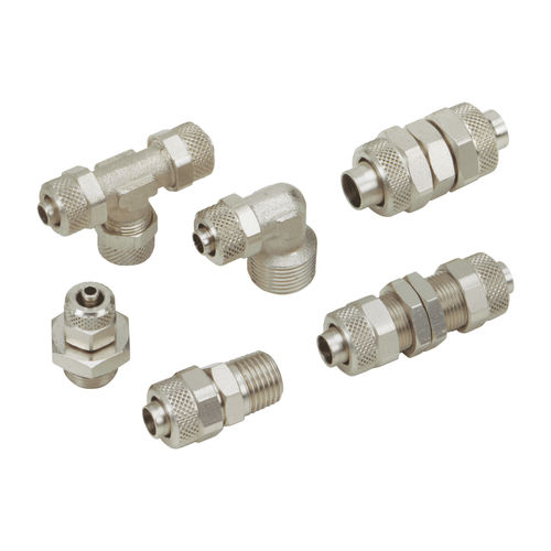 Conexão pneumática - C series - METAL WORK - de roscar / rápida / cotovelo de 90°