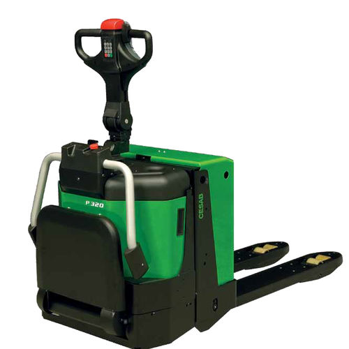 Transpaleteira elétrica - P300 series - CESAB - com plataforma / 24 V / de movimentação