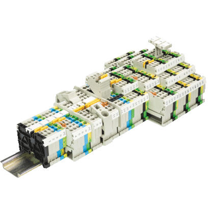 Borne para trilho DIN - FASIS WKFN series - WIELAND ELECTRIC - de mola