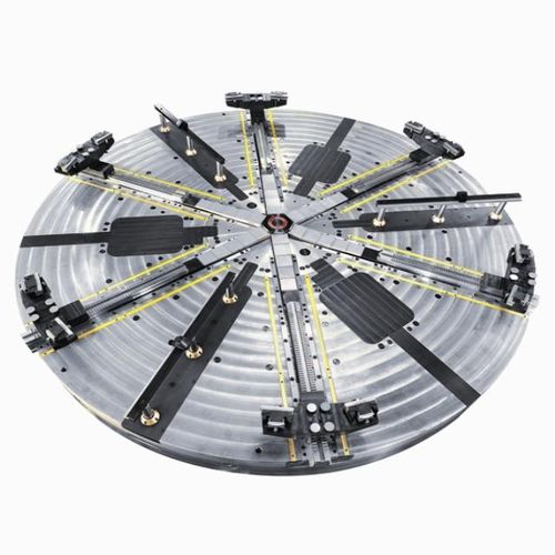 Placa de torno automática - GD-EL 2+ 2+2 - ROTOMORS - com 6 castanhas / com centro fechado / para usinagem