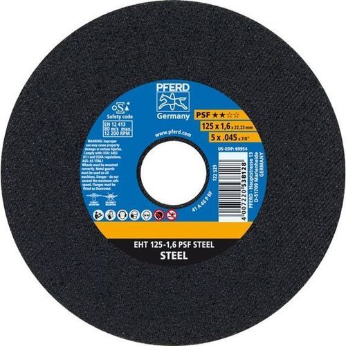 Disco de corte para metais - EHT 125-1,6 PSF - PFERD - para aço / fino / para esmerilhadeira angular
