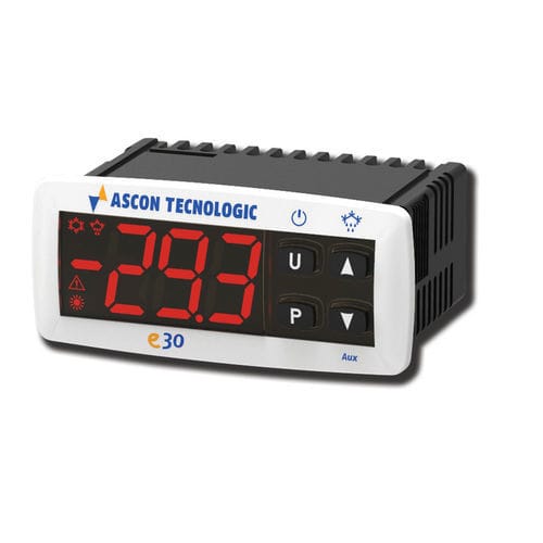 Controlador de temperatura com display digital - E30 - ASCON TECNOLOGIC - IP65 / de refrigeração / para montagem em painel