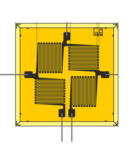 Extensômetro resistivo - VY series  - HBM Test and Measurement - do tipo roseta / para análise de limitações / ponte completa