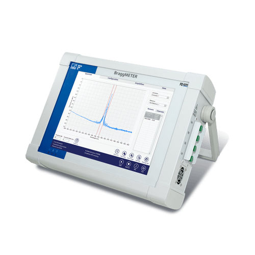 Interrogador de sensores de fibra ótica com touch screen - BraggMETER - HBM Test and Measurement - de campo / para laboratório / portátil