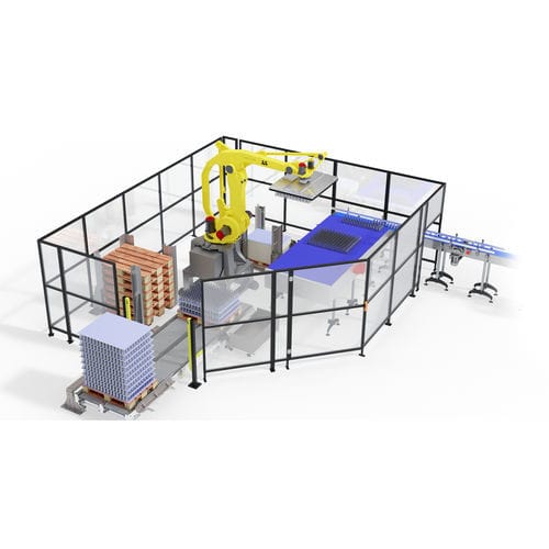 Despaletizadora robótica - FLEXROBOT - TMG Impianti S.p.a. - para latas de conserva / para a indústria de alimentos e bebidas / para recipientes em vidro