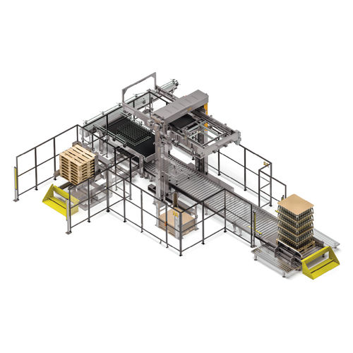 Despaletizadora automática - VEGA 120A - TMG Impianti S.p.a. - de coluna / por impulso / para a indústria de alimentos e bebidas