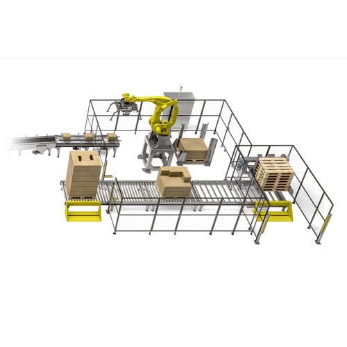 Paletizador para latas - FLEXROBOT - TMG Impianti S.p.a. - robótico / de bandejas / para caixas de papelão