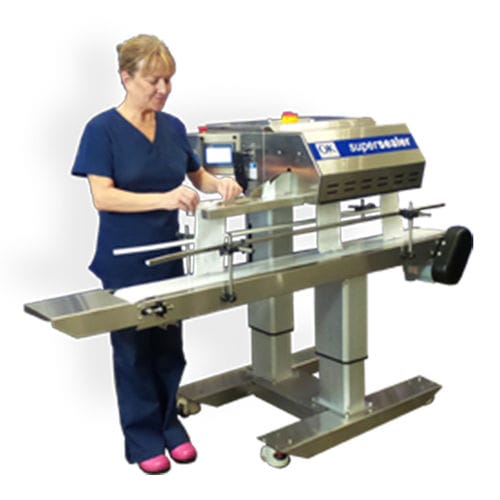 Seladora rotativa - Supersealer MBS20 - OK International - semiautomática / para sacos / médico-hospitalar