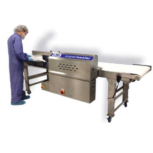 Seladora térmica contínua - T-PAK 500 - OK International - semiautomática / para sachês / para a indústria alimentícia