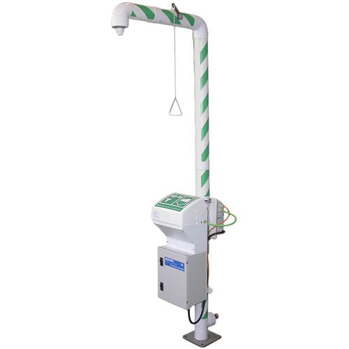Chuveiro de segurança de piso - MB 250/50 + series - Matcon B.V. - com lava-olhos / com caldeira / para ambiente externo