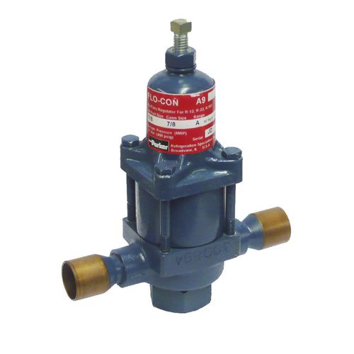Regulador de pressão para gás refrigerante - Flo-Con A9 - Parker Refrigerating Specialties Division - de simples estágio / em cobre / em ferro