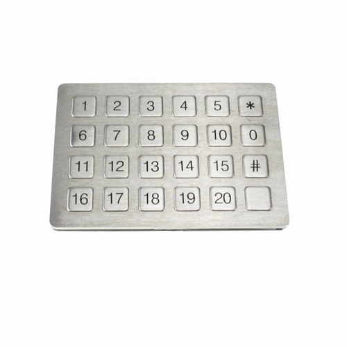 Teclado numérico 24 teclas - KP9 - HONGKONG KOON TECHNOLOGY LTD - embutido / em aço inoxidável / em borracha
