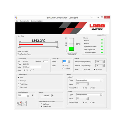 Software de monitoramento - SOLOnet & IQ - Ametek Land - de visualização / configuração / Windows