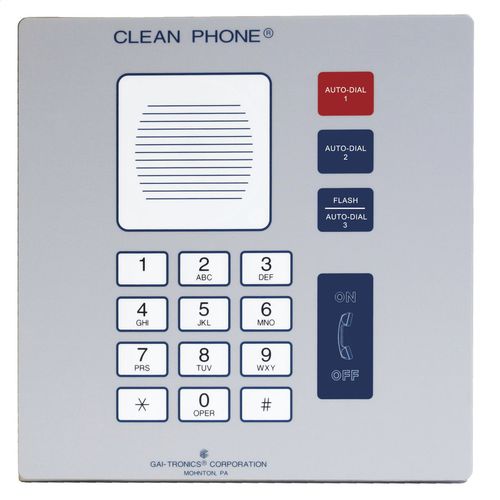 Telefone mãos-livres - 295-001F - GAI-TRONICS - analógico / para sala limpa / de parede