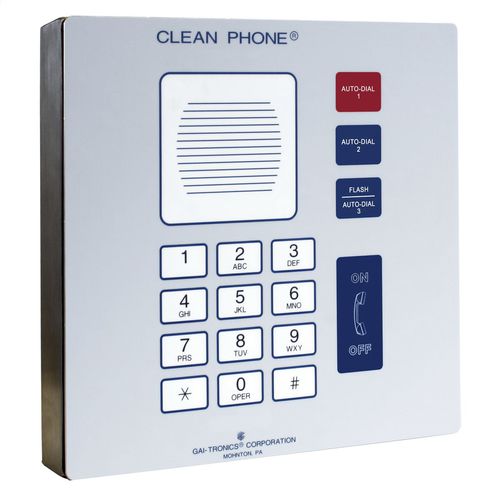 Telefone analógico - 295-001W - GAI-TRONICS - para sala limpa / de parede / mãos-livres