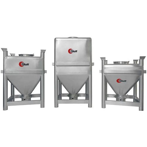 Contêiner IBC em aço inoxidável - Glatt Ingenieurtechnik GmbH - para produtos farmacêuticos / de transporte / de movimentação