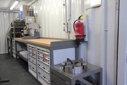 Sala de teste e reparação móvel - CT20-2  - Ventil Test Equipment BV - para válvula de descarga
