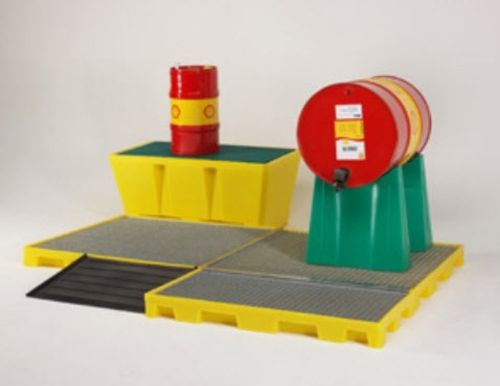 Plataforma de contenção em polietileno - max. 1 610 x 1 270 x 150 mm | LB PFCP series - Engels Manutention et Environnement