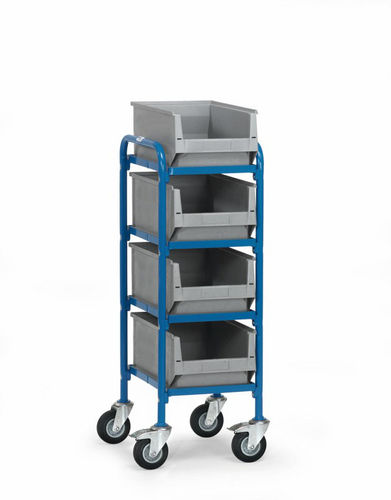 Carrinho de armazenamento - max. 1 420 x 740 x 1 530 mm  - Engels Manutention et Environnement - de movimentação / metálico / com prateleiras
