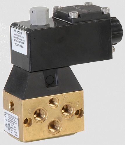 Válvula solenoide de ação indireta - 52400 - Rotex Automation Limited - de 5 vias / NF / para gás