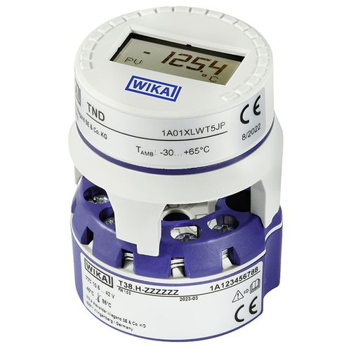 Transmissor de temperatura para trilho DIN - T38 - WIKA Alexander Wiegand SE & Co. KG - com termopar / de 2 fios / de 3 fios