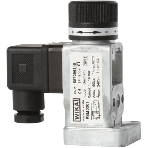 Pressostato de pistão - PSM03 - WIKA Alexander Wiegand SE & Co. KG - de diafragma / conector M12 / para trilho DIN