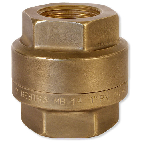 Válvula de retenção com rosca - MB series - GESTRA AG - sanitária / em latão / de mola