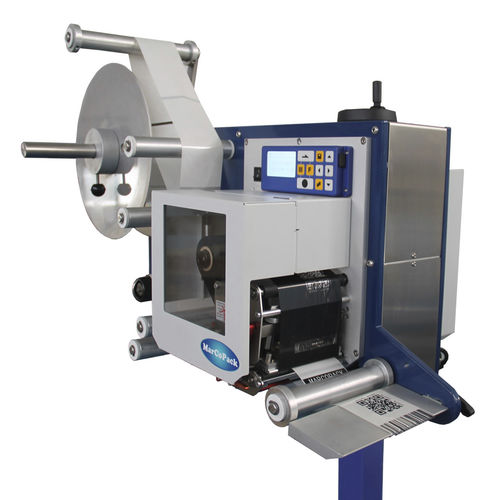 Máquina de impressão-aplicação de etiquetas de transferência térmica - ST 418 - MARCOPACK - para embalagens / para papel / monocromática