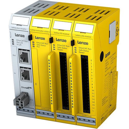 Módulo E/S de segurança - c250-S - Lenze SE - analógico / EtherCAT / com 32 entradas digitais