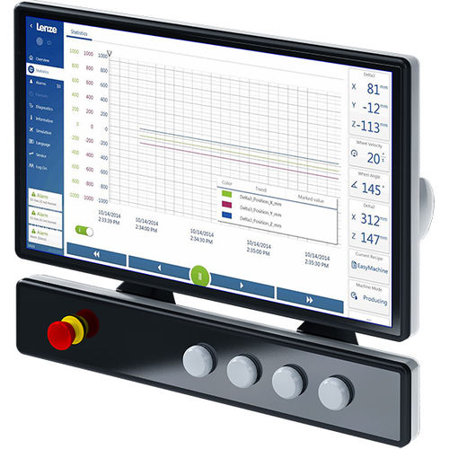 Monitor LCD - v200-P - Lenze SE - com tela sensível ao toque multitouch / com tela sensível ao toque capacitiva / industrial