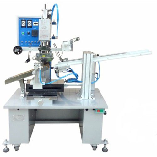 Máquina de estampagem a quente eletropneumática - 6BC-150-Caps - LC Printing Machine Factory Limited - para grande área de impressão / com alimentação automática / para couro