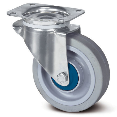 Rodízio giratório - Alpha stainless  - TENTE ® - com placa de fixação / duplo / não marcante