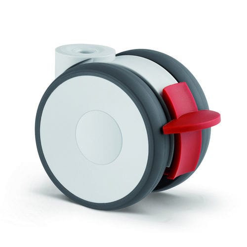 Rodízio giratório - Linea light - TENTE ® - com placa de fixação / em poliamida / em poliuretano