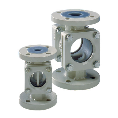 Visor de fluxo em vidro borossilicato - SG - Pentair Valves & Controls - em aço / revestido em PFA