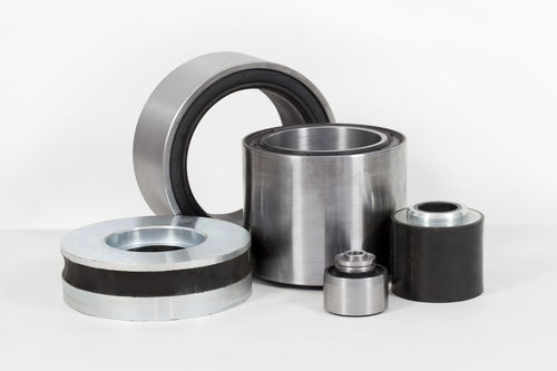 Isolador de vibração redondo - Flexibil SRL rubber-metal solutions - em borracha / metálico