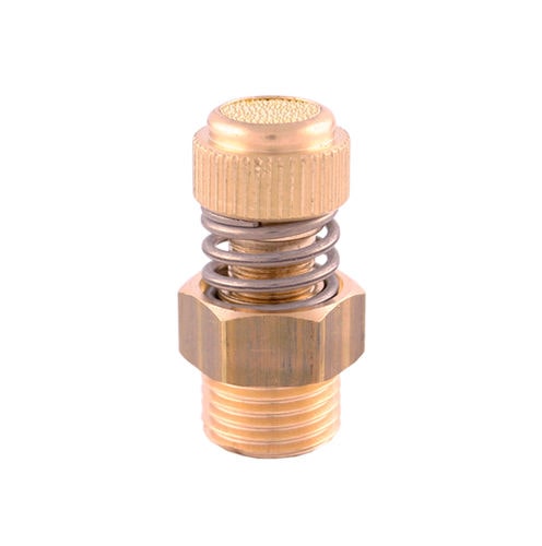 Silenciador regulador de vazão - R 01 - SAF S.R.L. - de escape / em bronze / em metal sinterizado